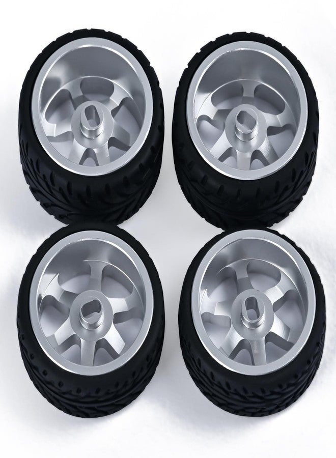 جنوط عجلات أبيندور بستة أضلاع وإطارات سرعة لسيارات التحكم عن بعد بمقياس 1/28، [2*N+2*W] 4 قطع من جنوط سبائك الألومنيوم مقاس 20 مم لسيارات Wltoys K969 K989 P929 AWD XRX AMZ WL DRZ GLA BZ (سيلفر سبيد) - Image 4